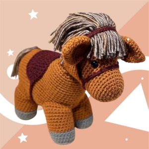 Knuffel paard 25x25